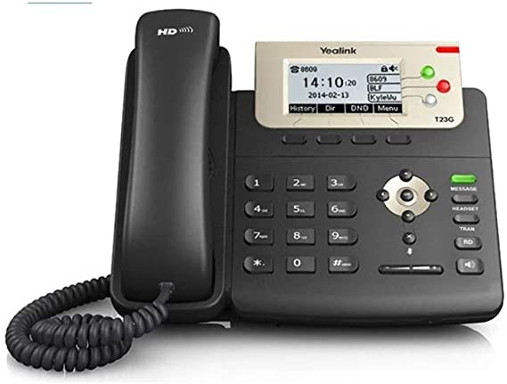 Yealink T23G IP Phone, 3 Lines. 2.8-Inch Graphical LCD. Dual-port 10/100  Ethernet, 802.3af PoE, Power Adapter Not Included (SIP-T23G)